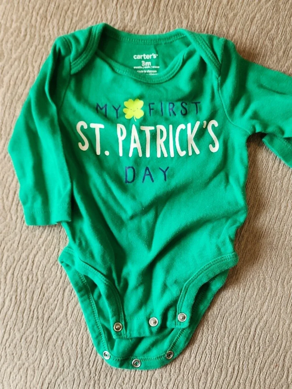 Carter's Green & White St. Patrick's and Harry Potter Baby One-Piece Bodysuits